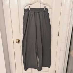 Free Label Loretta Wide Leg Pants Cotton Crepe Green L